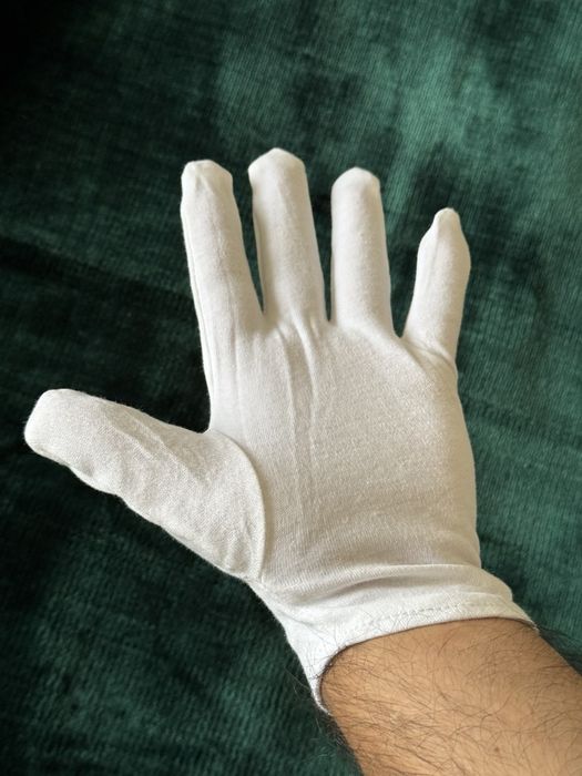 Белые перчатки хлопок