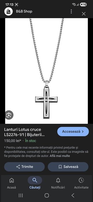 Lant cu cruce Lotus plus Bratara
