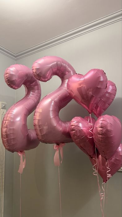 Шары цифра и сердечки