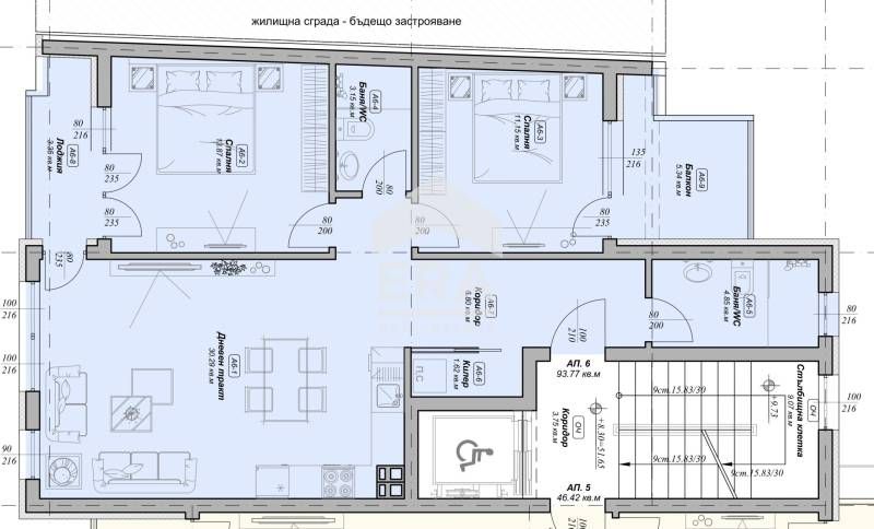 Продава се Тристаен апартамент в Варна, Зимно кино Тракия - 121 кв.м за 2009 €/кв.м - Снимка #2