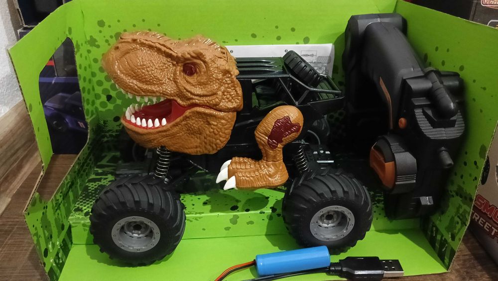детски коли дистанционно rc джип динозавър състезателна кола бъги