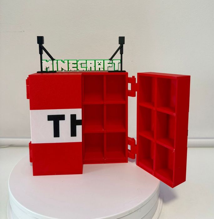 Suport etajera display figurine Minecraft kinder joy