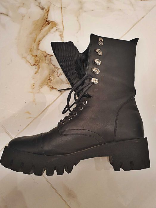 Черни боти Bianki естествена кожа