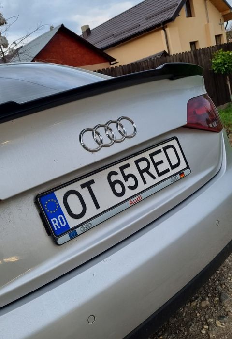 Eleron lip spoiler portbagaj AUDI A4 B8 M4 V style negru lucios