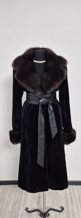 Норковая шуба Воротник Соболь