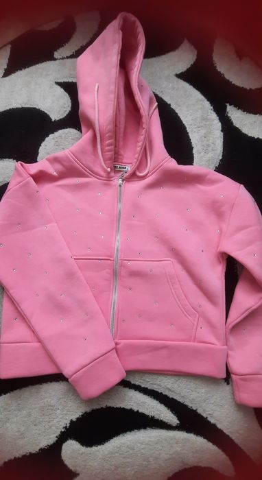 Дамски комплект, ватиран с камъни