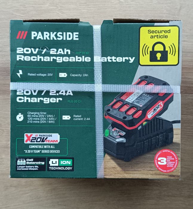 Комплект батерия с зарядно Parkside Нова ..