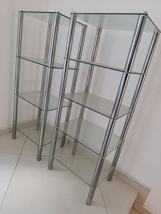 Стъклени ТВ маса и етажерки