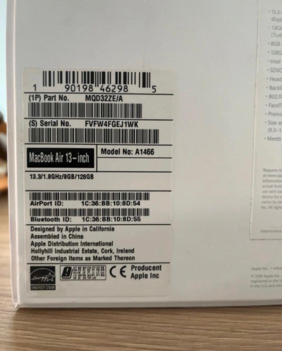 Apple Macbook Air 13-2017