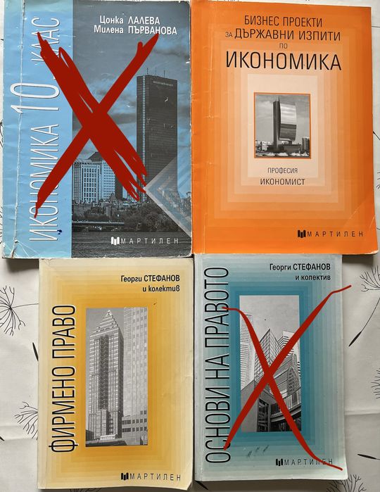 Учебници по икономически дисциплини 8-12, клас Икономика и мениджмънт, Счетоводство, Маркетинг, Право, Електронна търговия, Стокознание и др.