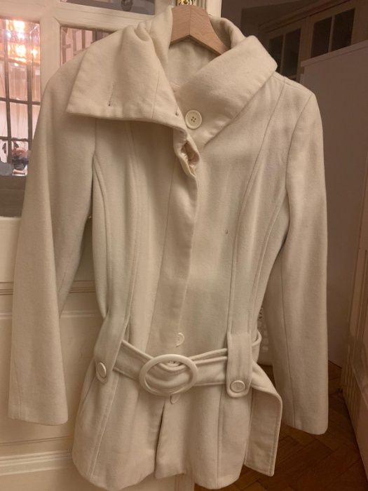 Jacheta lana ivory pentru primavara/toamna