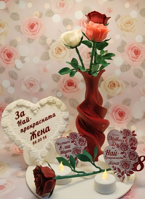 Специален подарък с любов за 8ми Март, персонализиран с име и послание