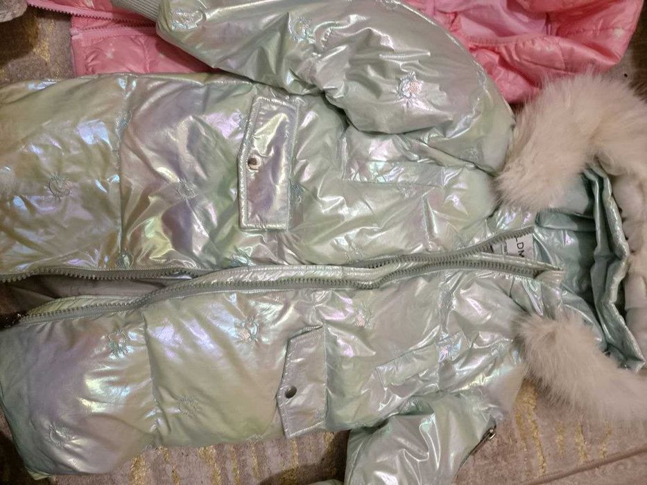куртка на девочку  пуховик + демесезонная