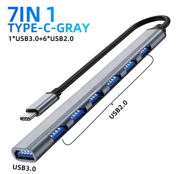 Hub USB Tip C sau Usb 7in1 USB