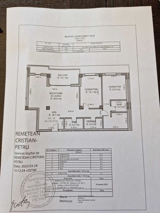 Apartament cu 3 camere, 102mp, Etaj 1, zona Balanta