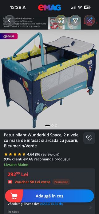 Patul pliabil bebelusi
