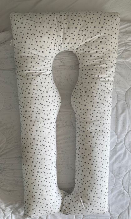 Възглавница за бременни, U-образна, Сваляща се калъфка, 100% памук