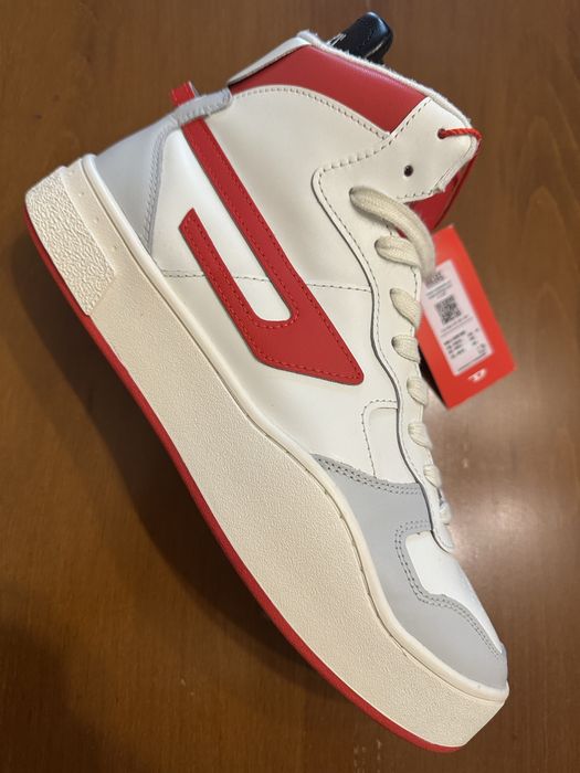Diesel S-Ukiyo Mid red/white-sneakers