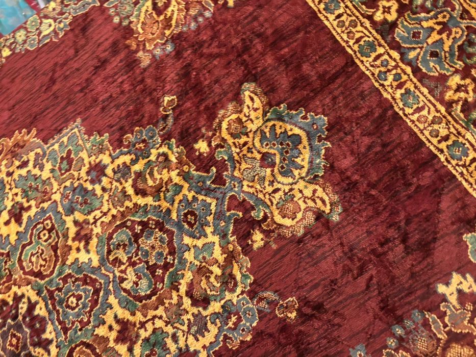 Covertura vintage cu model din catifea