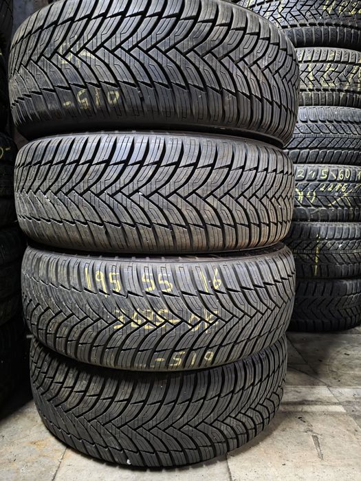 4бр Като нови  Всесезонни гуми 195 55 16 - Ceat - DOT 2025