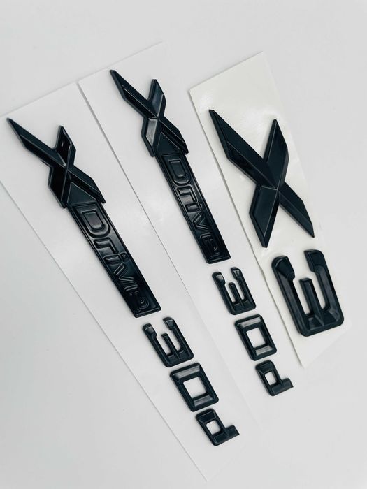 Set embleme compatibile BMW X3 x-drive 30d negru