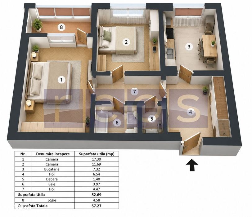 De Vanzare Apartament 2 Camere  Polona | Decomandat | Metrou