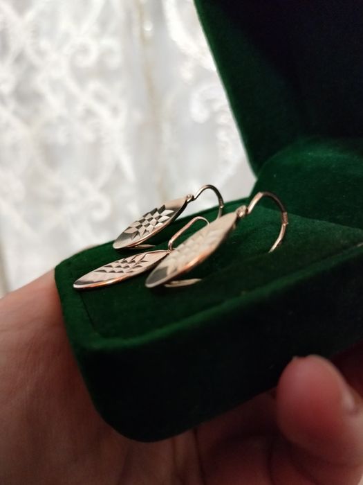 Набор кулон и серьги 583 пробы