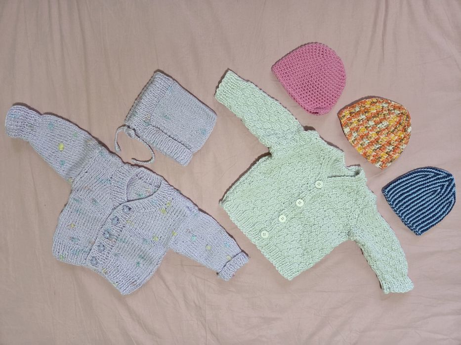 !НОВИ! Ръчно плетени комплекти дрехи и аксесоари за бебе момиче