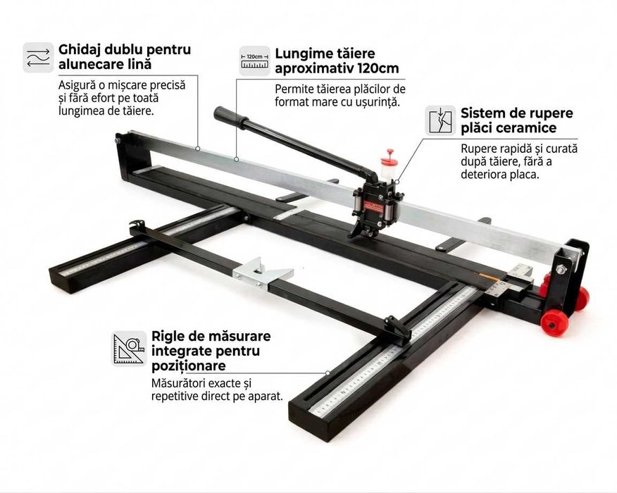 Masina taiat gresie PROFESIONALA 120CM Precizie mare