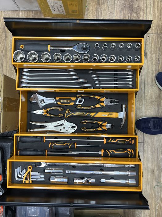 DINGQI 59psc Tools Box Set Отлично подходит для грузовиков и мастеров