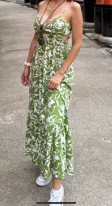 Рокля Зара / Zara / лен и памук