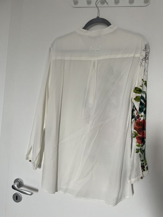 Camasa alba imprimeu floral noua Desigual XXL