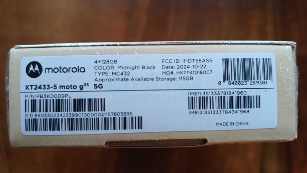 Motorola Moto G35 5G Midnight black 128GB/4GB НОВ