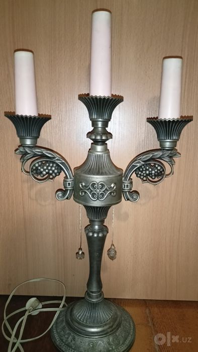 Лампа настольная - канделябр, СССР, высота 61см.