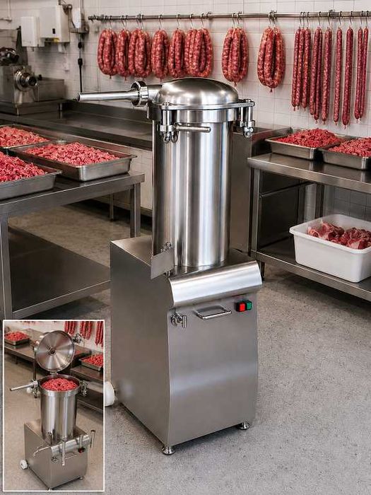 Linie procesare carne si obtinere de mezeluri, afumaturi si specialități din carne - Productivitate 1 Tona /zi