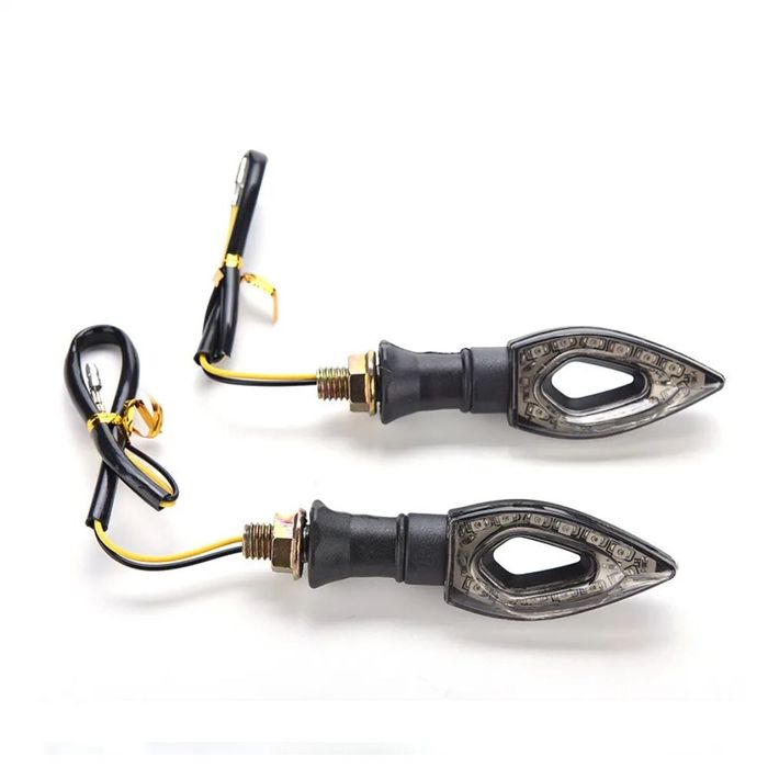 Set 2 Semnalizari Led Moto Atv Fumurii Negre Cross SMD fata spate A412