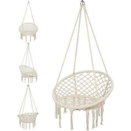 Висяща люлка - хамак. Цвят: черен, бял