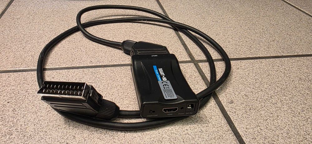 Scart към HDMI конвертор адаптер с SCART  кабел, превключваем Full HD 720P/1080P видео