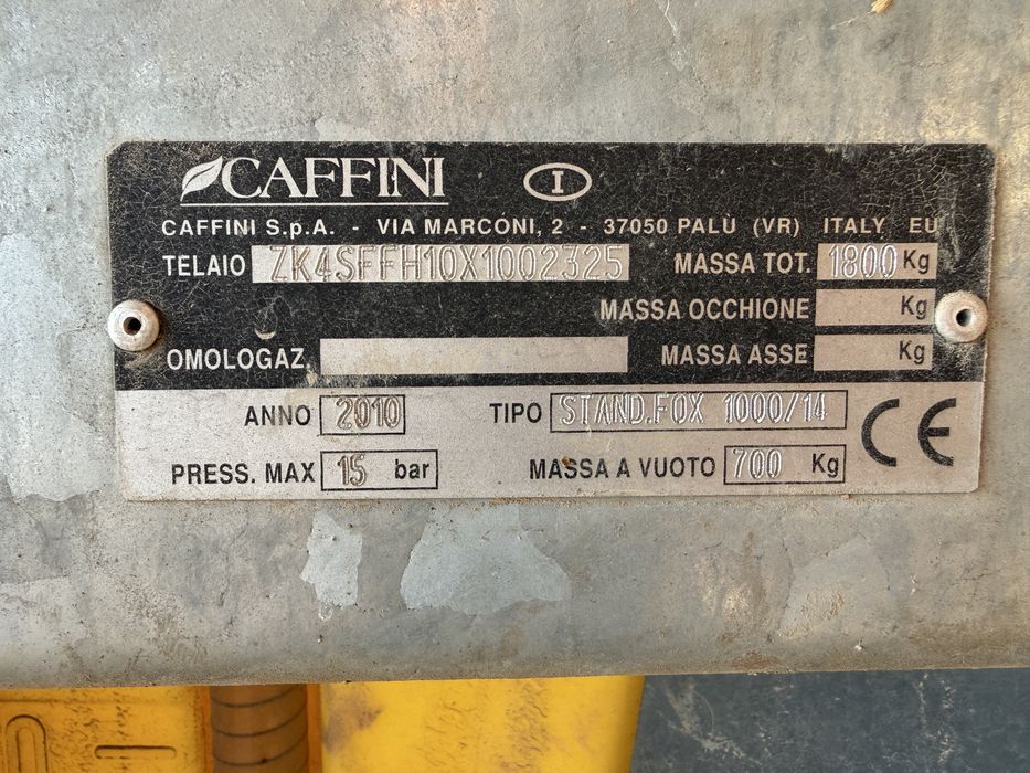 Instalatie MET erbicidat Caffini Stand.Fox 1000/14, 2010