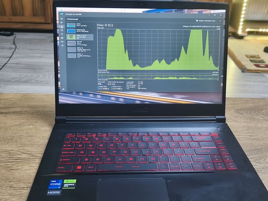 Vând laptop MSI Thin GF 63  12 UC