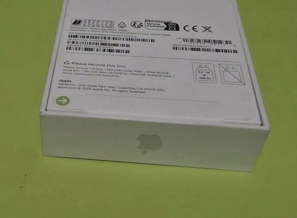 ЗАПЕЧАТАН 128GB iPhone 16e Yettel Гаранция 2029г. 16 e White | Бял