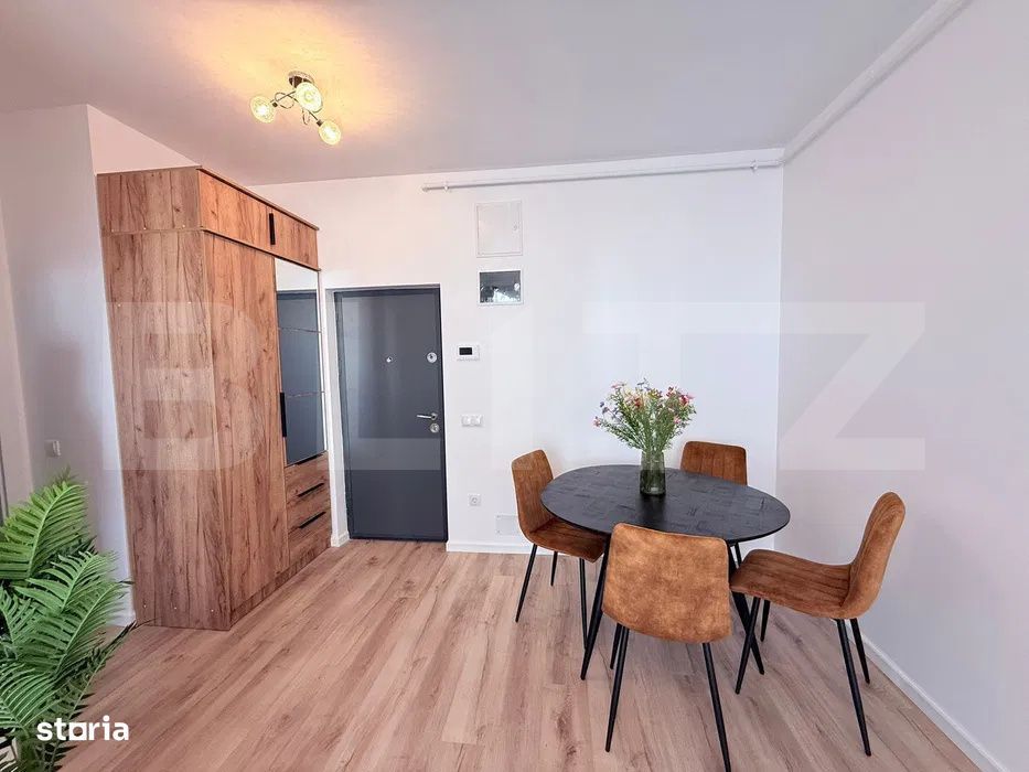 Apartament modern, la cheie, garaj, 44 mp, terasa de 11 mp, zona Centr