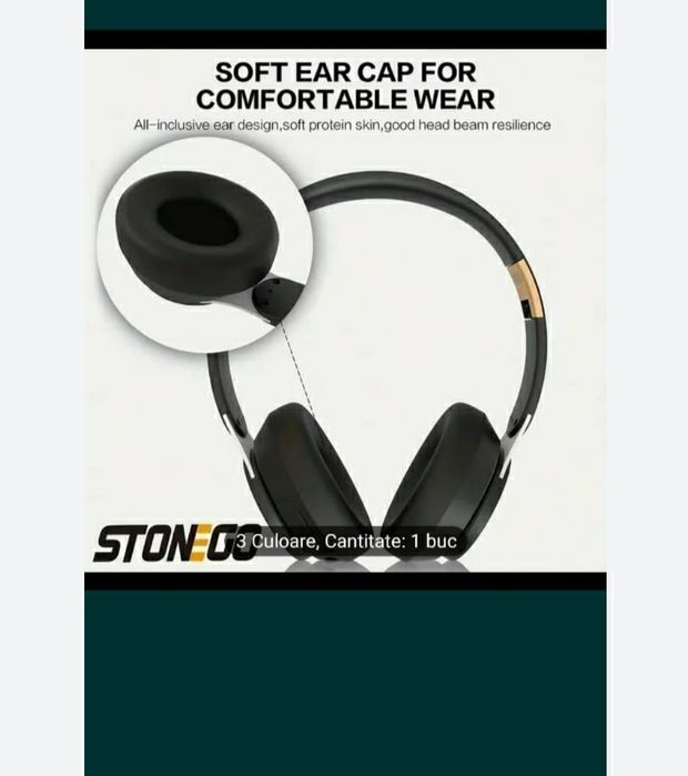 Casti wireless,lumini led,nou