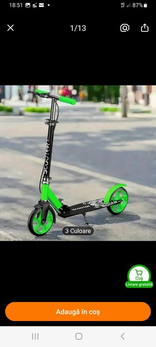 Vand trotineta nonelectica pliabila