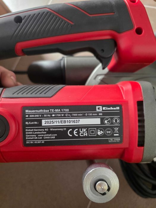 Einhell TE-MA 1700 Freza pentru caneluri beton, 1700 W, 150 mm, geanta textila, accesorii