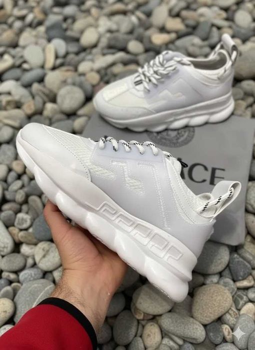 Adidasi Versace Chain Reaction Alb - Adidasi Unisex