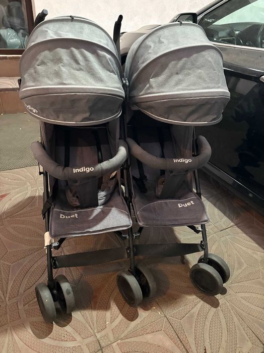 Коляска для двойни, двойная
