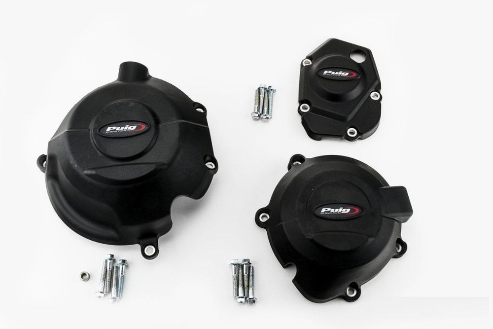 Engine protective covers PUIG 20135N Negru included right