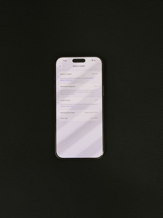 iPhone 16 PRO MAX - 91% батерия