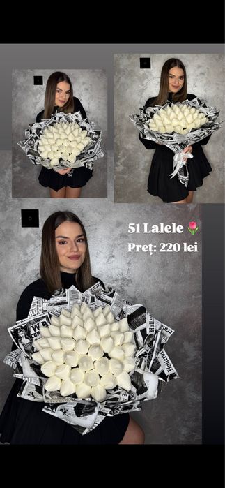 Buchete trandafiri de sapun cu stitch